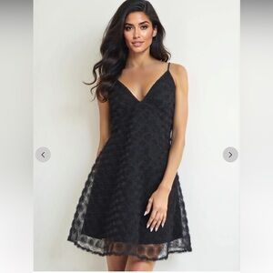 Sleeveless Rosette Tulle Shift Dress Size Large